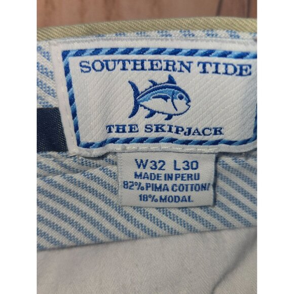 Southern Tide Men's Skipjack Classic Fit Khaki Pants 32x30 (Measures 33/29) - Picture 3 of 8